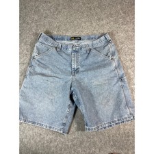 Vintage Lee Denim Jean Carpenter Jorts Shorts Mens 38 Baggy Work Utility Outdoor