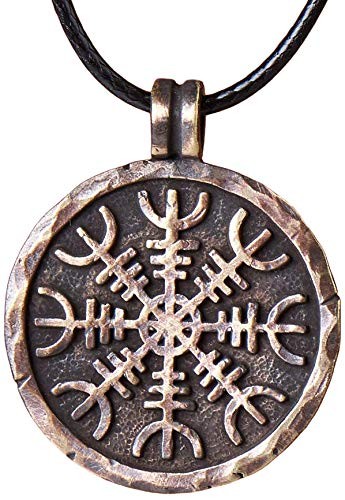 Ancient Aegishjalmur Helm of Awe Viking Norse Protection Necklace Pendant Amulet
