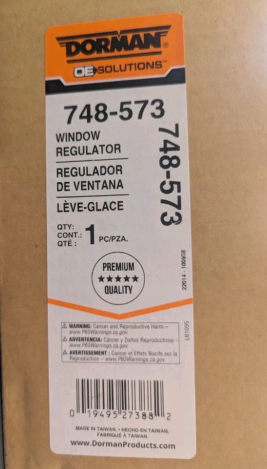 Conjunto de motor y regulador de ventana eléctrica Dorman 748-573 para Jeep Liberty 08-13 Foto 4 de 4