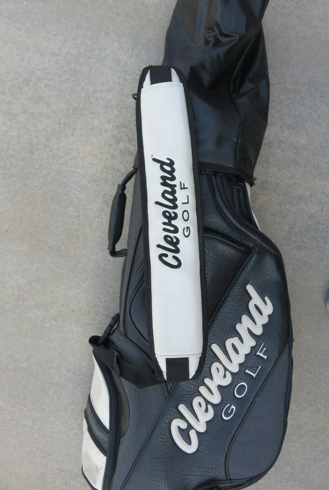Cleveland Golf Bag Tour Action Black White 6 Way Vintage Pockets Rain Cover* - Image 2 of 4