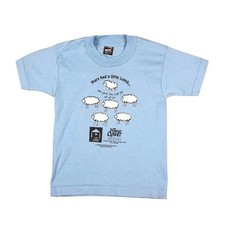 Vintage Mary Had a Little Lamb Youth 6-8 Blue Single Stitch Graphic T-Shirt