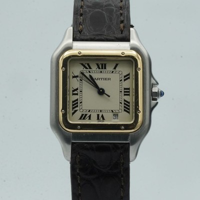 CARTIER PANTHERE MEDIUM 11002 STAHL/GOLD SCHÖN 26MM VINTAGE RAR QUARTZ CA234