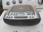 Sony CFD-S01 Stereo AM/FM Radio CD Player Cassette Boombox Tested No Power Cord