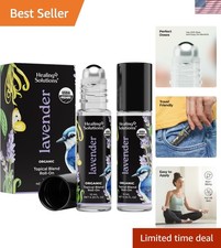 Calming Lavender Essential Oil Roll-On 2-Pack - USDA Organic for Sleep  Skin