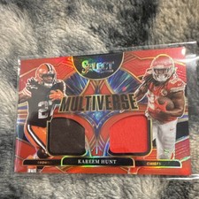 Panini 2025 Select Multiverse RED Prizm Kareem Hunt MVJ-KHT Browns Chiefs 