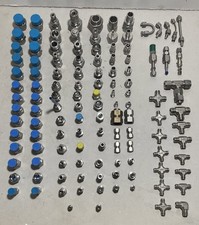 Lot of 123 Swagelok Fittings Tube Connection Bulk Lot, Tee, Tube, Straight