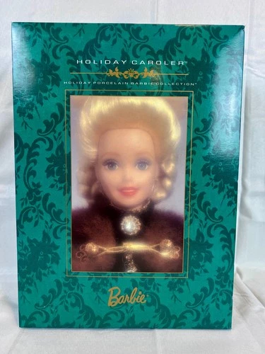 Porcelain Holiday Caroler Barbie – Porcelain Treasures Collection SEALED NRFB