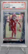 Xavier Worthy camuflaje azul marino /25 - 2024 Prizm Football - RC Chiefs PSA 9 ninguno superior