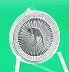 2017 1oz Silver Australia Kangaroo .9999 Fine Light Spot Perth Mint In Capsule