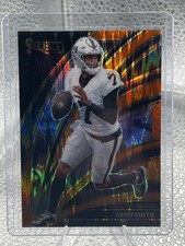 2025 Panini Select - Club Level Geno Smith #205 Black & Orange Shock Prizm