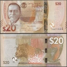 Belize 20 Dollars P76 B334 2025 UNC Banknote