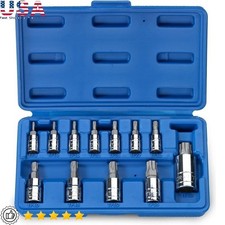 10086A 6 Point Torx Plus Bit Socket Set 1/4-Inch 3/8-Inch and 1/2-Inch Drive