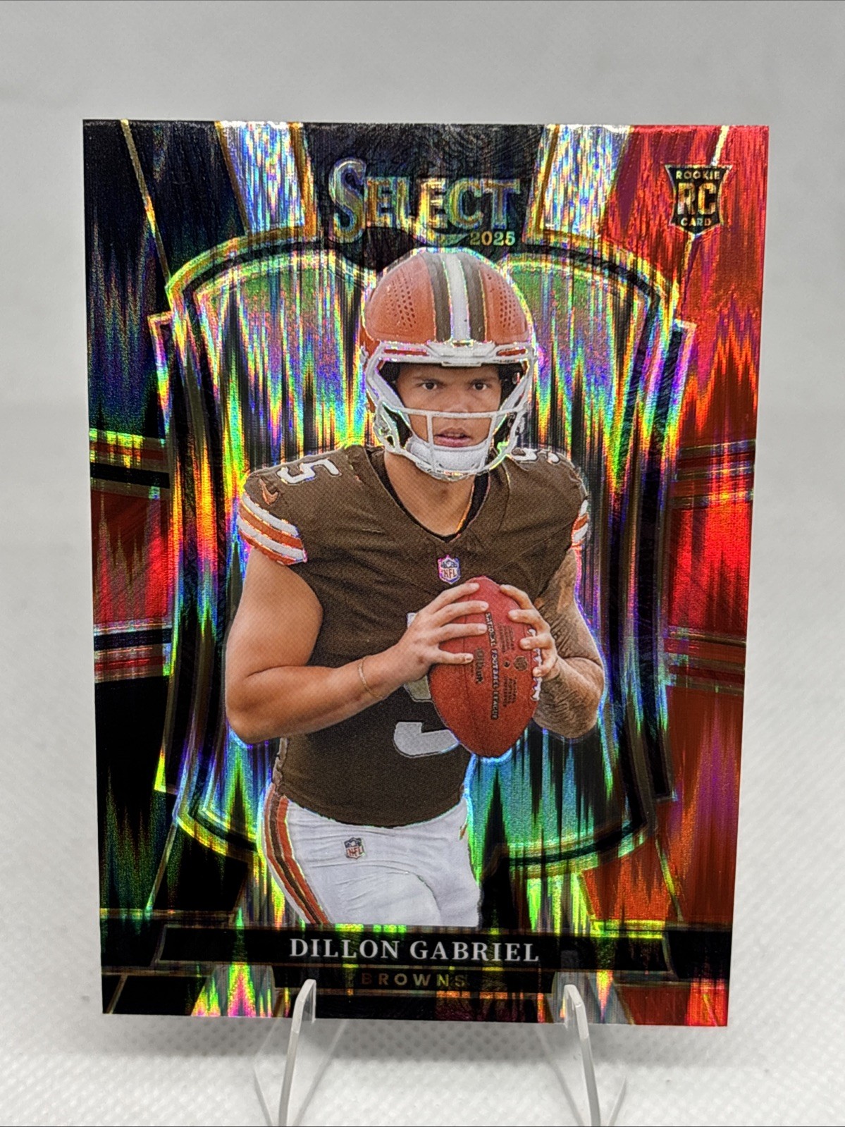 2025 Select Dillon Gabriel Premier Level #154 Black & Red Shock Prizm Rookie RC