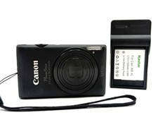 Canon PowerShot ELPH 300 HS Digital Camera Black 12.1MP 5x Zoom TESTED