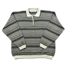 Vtg 90s Method Sweater Men XL Textured Knit C...