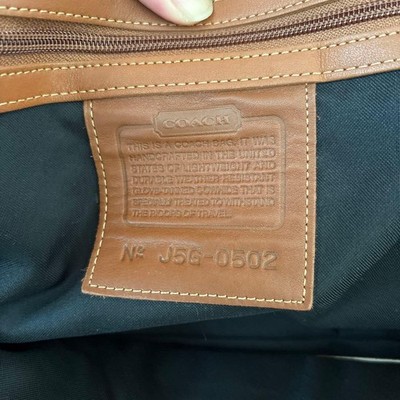 COACH Vintage Leather Boston Bag Brown Large Travel Duffle USA