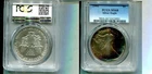 1991 AMERICAN SILVER EAGLE 1 OUNCE .999 FINE COIN PCGS MS68 CRAZY TONING