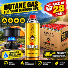 28 x Butane Gas Bottles Canisters Outdoor Camping Stoves Cookers Heaters Burners