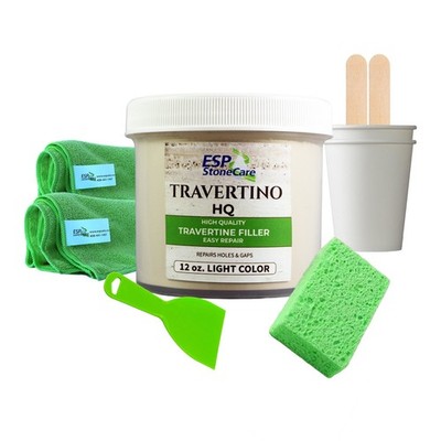 Travertino HQ Light Stone Travertine Repair KIT   Fill Holes & Cracks in Stone