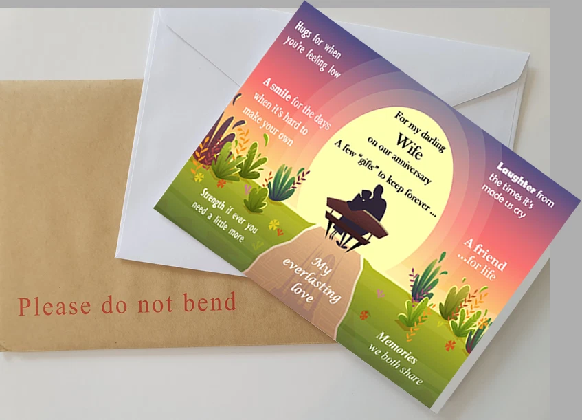 Tarjeta de aniversario de boda de esposa - Para mi esposa en nuestro aniversario - Recuerdo Foto 2 de 2