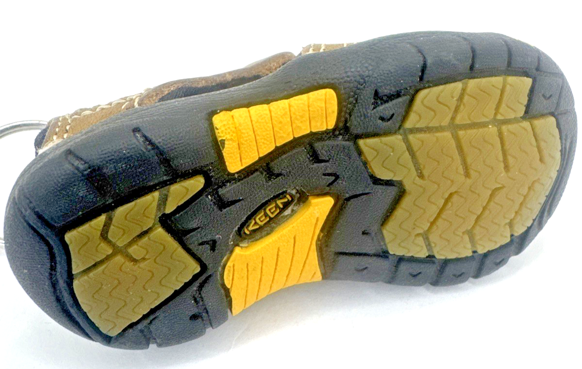 Keen Mini Newport Portachiavi Sandalo Scarpa 3 3 4" Miniatura Marrone Giallo