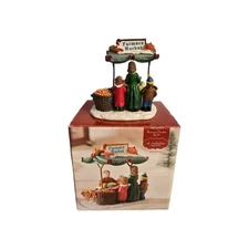 St Nicholas Square Village Collection Handpainted Farmers Market Stand Figurine 