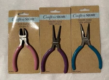 Lot Of (3) Crafters Square For Crafts, Needle Nose Pliers & Wire Cutter.