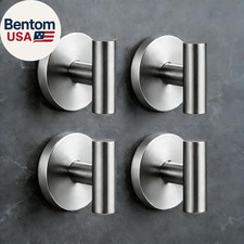 Shower Hooks 4-Pack, Heavy Duty Removable Towel Hooks with Strong Suction for Sh