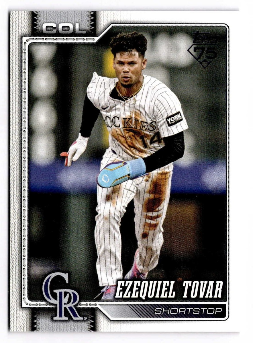 20枚限定 大谷 野茂 選手 ジャージ & シリアルナンバー付 ルーキーカード 2026 Topps 75 Series One - Ezequiel Tovar #136 Colorado Rockies | eBay