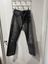 Vintage '90s Levi's 501 Made in USA Distressed Black Faded 28 x 29