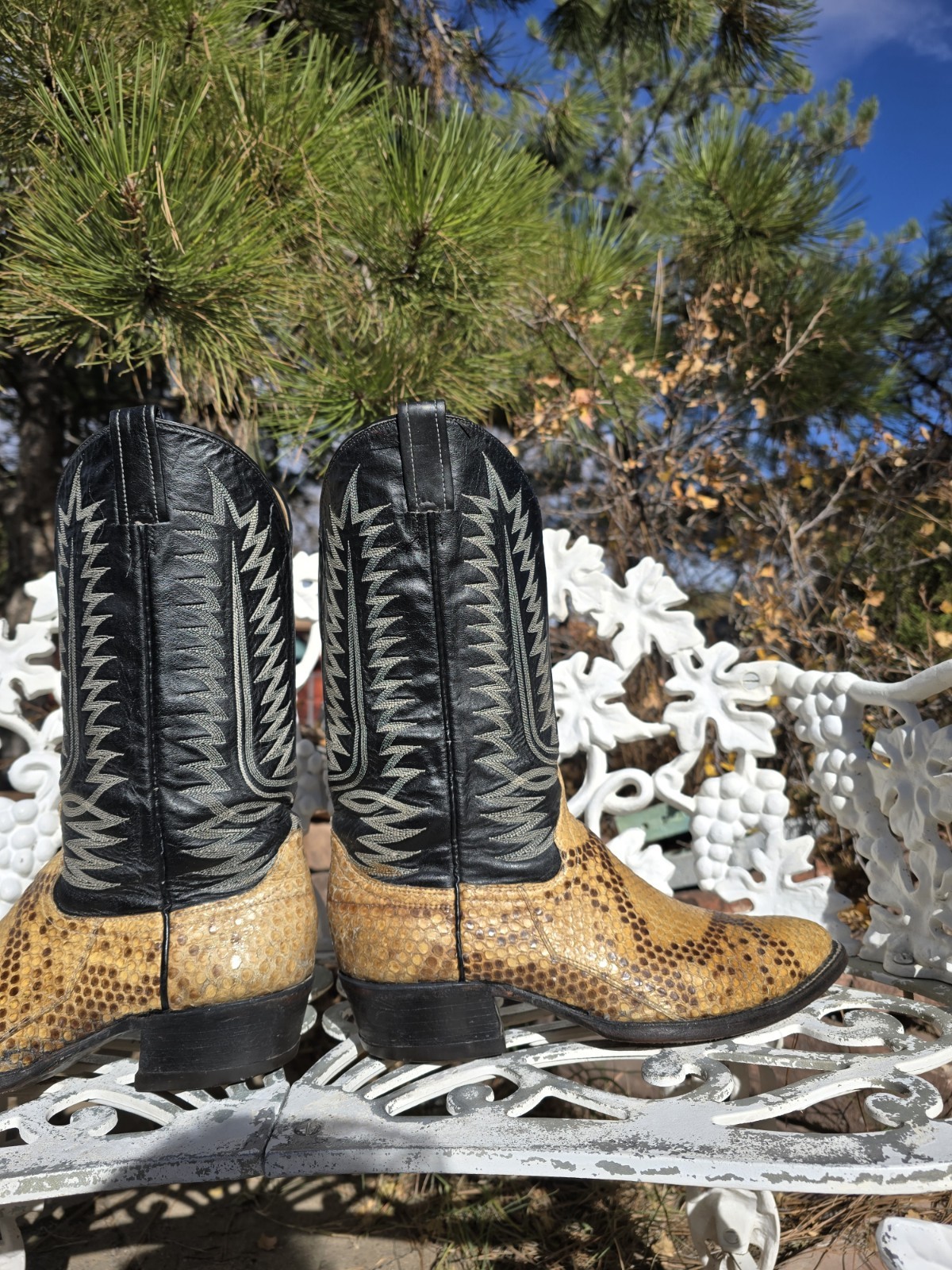 9.5D 🔥🐍 ROCK PYTHON SNAKESKIN POINTED TOE🔥🐍 V… - image 19