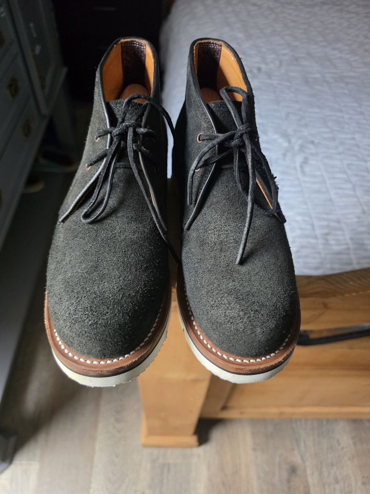 Rolling Dub Trio Chukka x Butterscotch Black Suede Size 7.5 Used