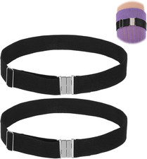 Adjustable Plus Size Women's Thigh Garter Belt - 2 Pack Black Thigh Straps