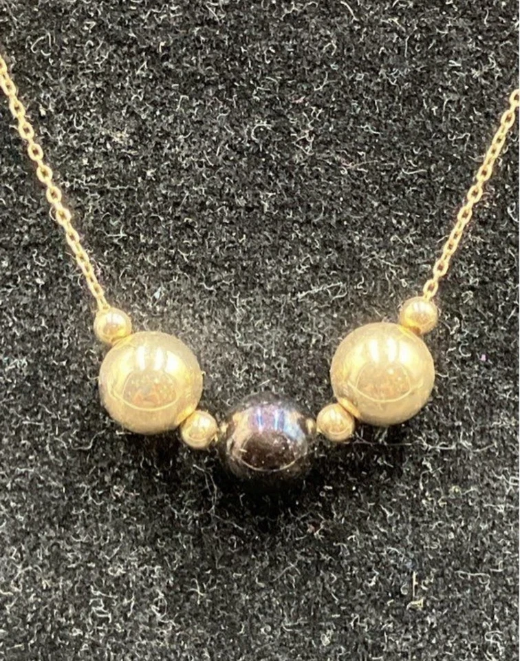 10k Gold Chain With 10k Gold Beads  - Image 2 of 4