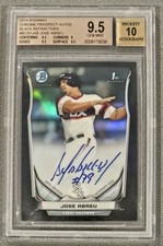 2014 JOSE ABREU BOWMAN CHROME BLACK REFRACTOR AUTO BCAP-JAB RC #13/99 BGS 9.5 10