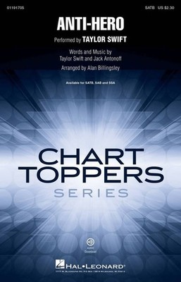 Pack of 5   Anti-Hero (SATB)   Jack Antonoff_Taylor Swift, arr. Alan Billingsley