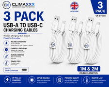 iPhone Charger Cable USB To USB-C Lead 15 16 17 iPad AirPods Samsung 1m 2m