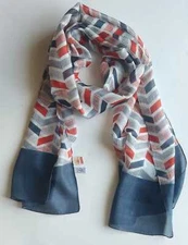 Women's Silk Mark Scarf Z&H Trends Genuine 100% Pure Silk.