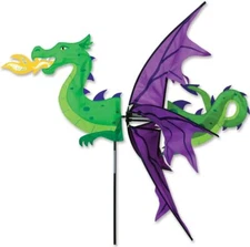FLYING DRAGON Whirligig Wind Spinner-Garden Stake by Premier Design