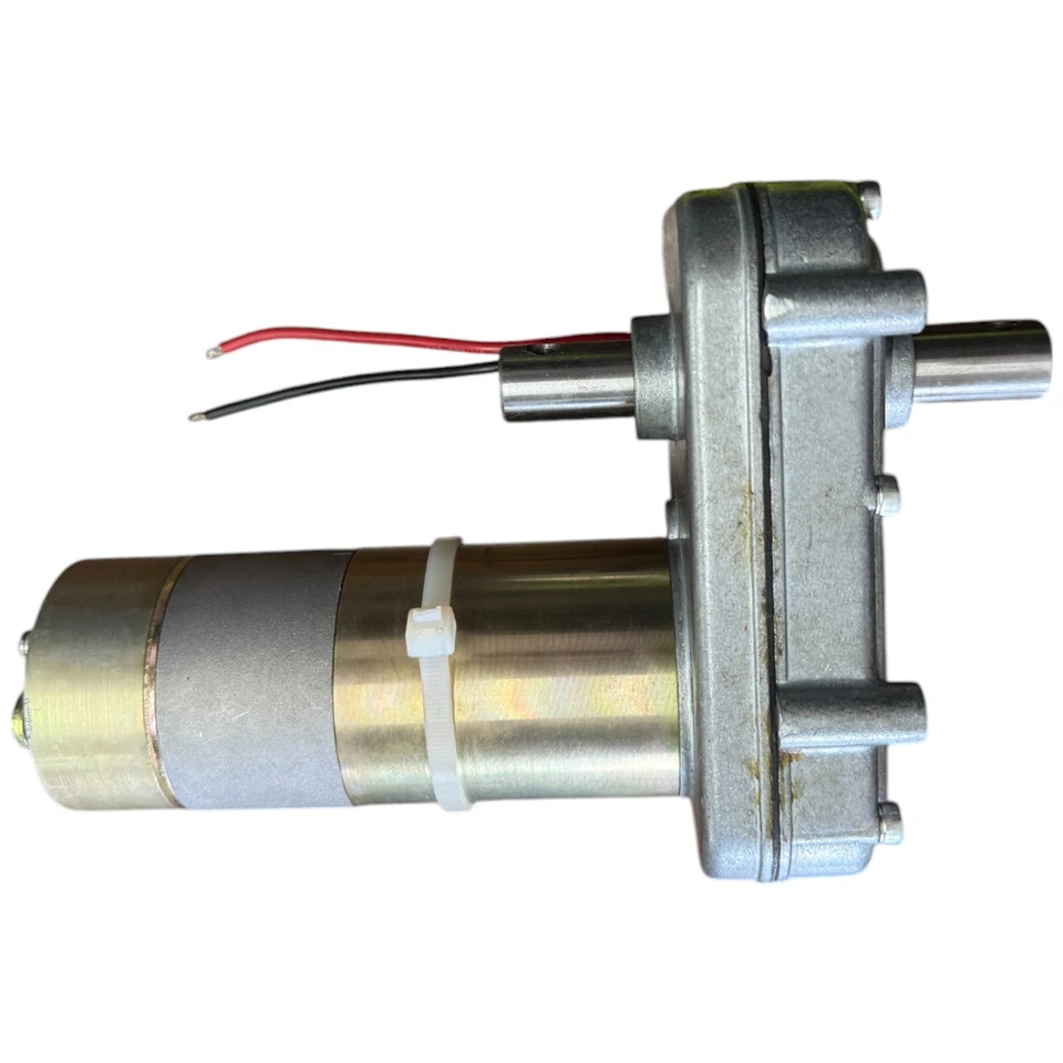 Motor de alto par 12 V CC baja velocidad 11 RPM engranaje eje de salida doble 1-025-050 Foto 4 de 4