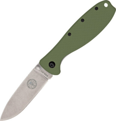 BRK Designed by ESEE Zancudo Framelock Green D2 Folding Knife BRKR2OD D2