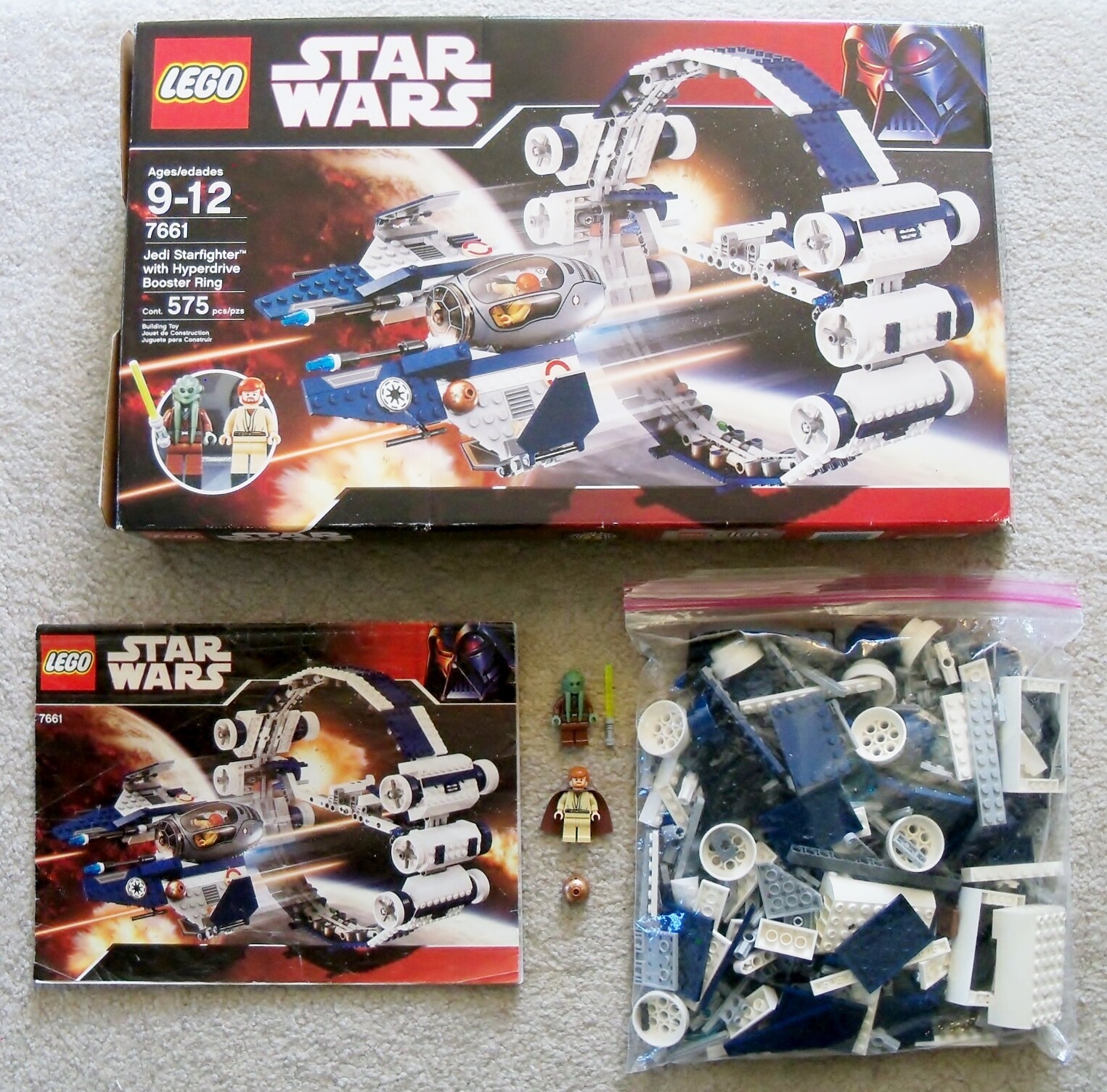 lego 7661 star wars jedi starfighter with hyperdrive booster ring