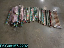 MIX LOT OF 71 ROLL OF WRAPPING PAPER CHRISTMAS BIRTHDAY AND OTHER TYPES