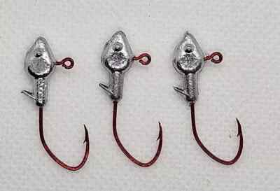 200 1/32 Lead Minnow head Unpainted Jig Head Eagle Claw #4 Lil Nasty  MADE USA