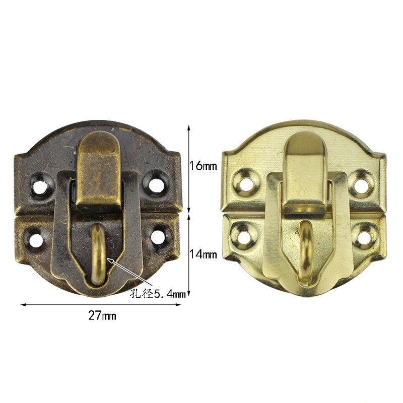 10Pcs Retro Cabinet Jewelry Box Latch Hasp Lock Toggle Catch 27x30mm