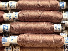 5 Rollen Nähgarn Gögginger Tiger wie MEZ Progress Baumwolle 50m 755 hellbraun
