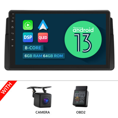 CAM+OBD+Eonon Android 13 8-Core 9'' Car GPS Stereo For BMW E46 320 330 323 325 M3