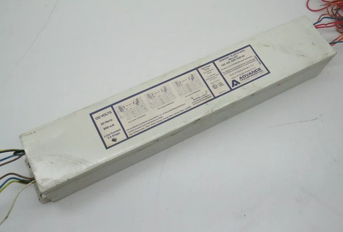 Advance ASB 1240 46 Fluorescent Plastic Sign Ballast 4 6 Lamp T12 RS HO Combo