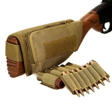 Tactical Buttstock Shotgun Rifle Shell Holder for Cheek Rest Ammo Holder Pouch