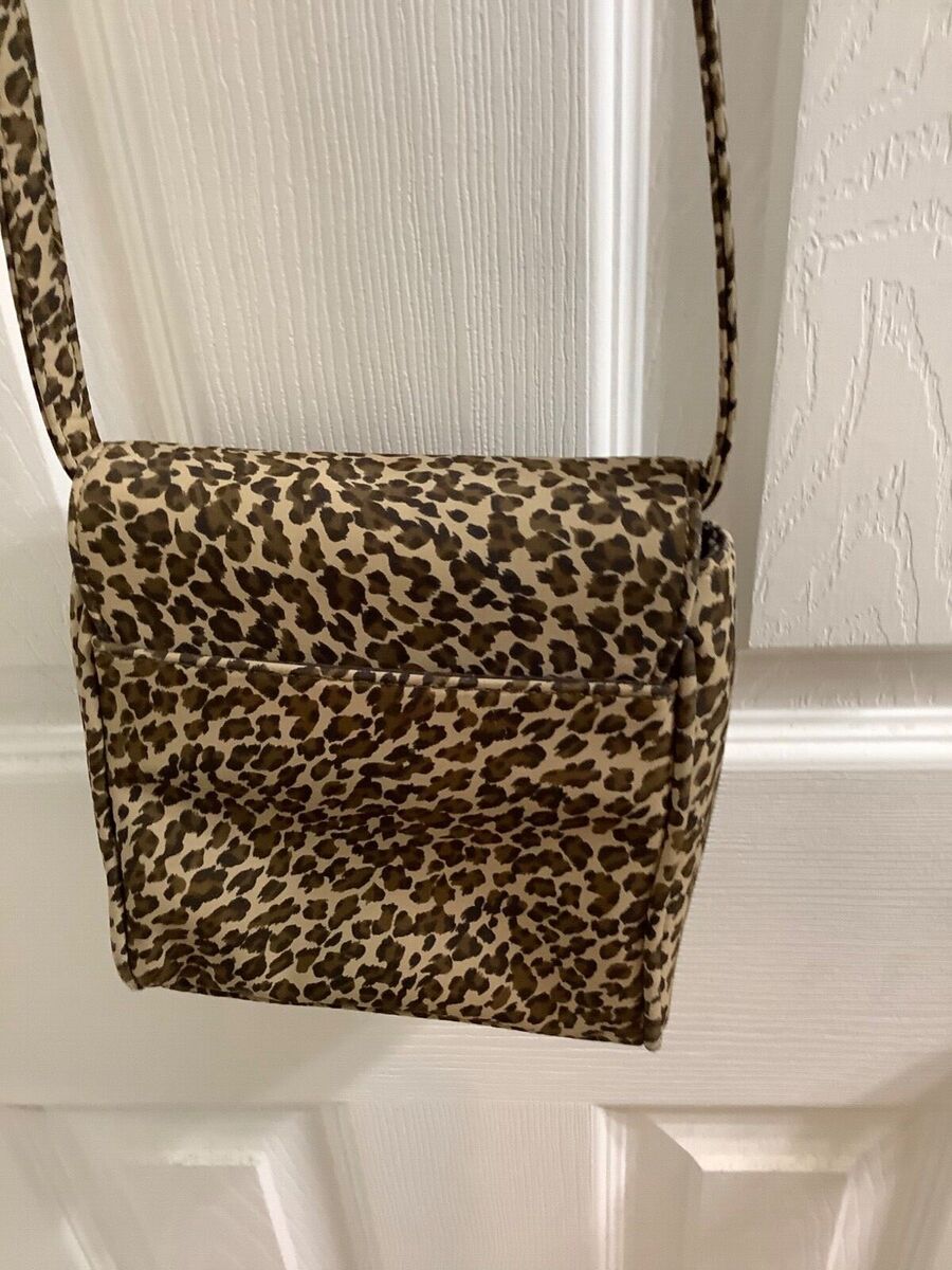 Nine West Leopard Animal Print Crossbody Mini Handbag Purse Nine West Leopard Animal Print Crossbody Mini Handbag Purse